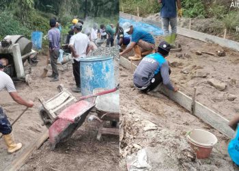 Selain Dikerjakan Tanpa Plang Proyek, Para Pekerja Mengaku Belum Terima Gaji.